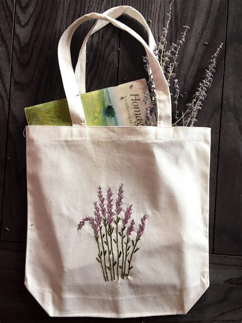 lavender tote bag